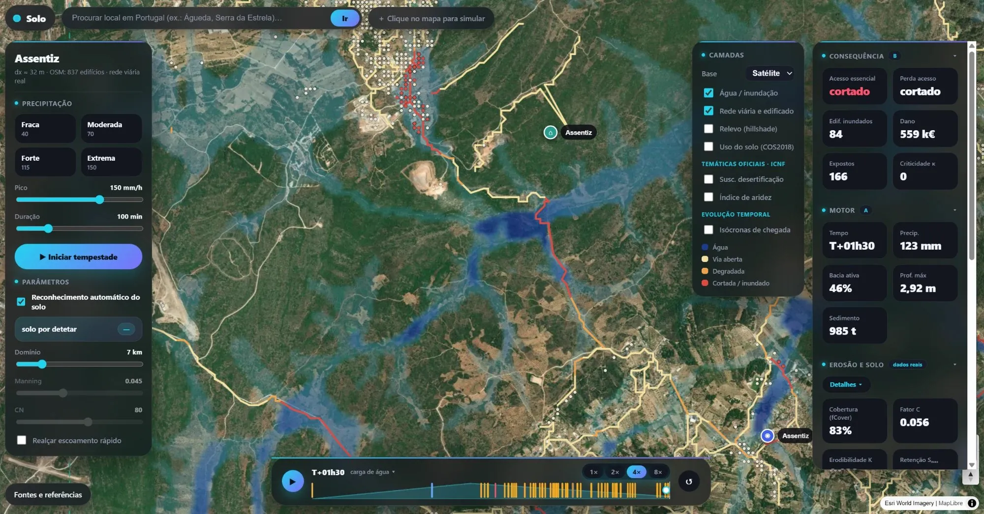 Solo — simulador de risco hidro-geomorfológico